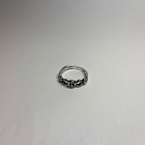 New adjustable sterling silver ring skeletonskull - Picture 7 of 8
